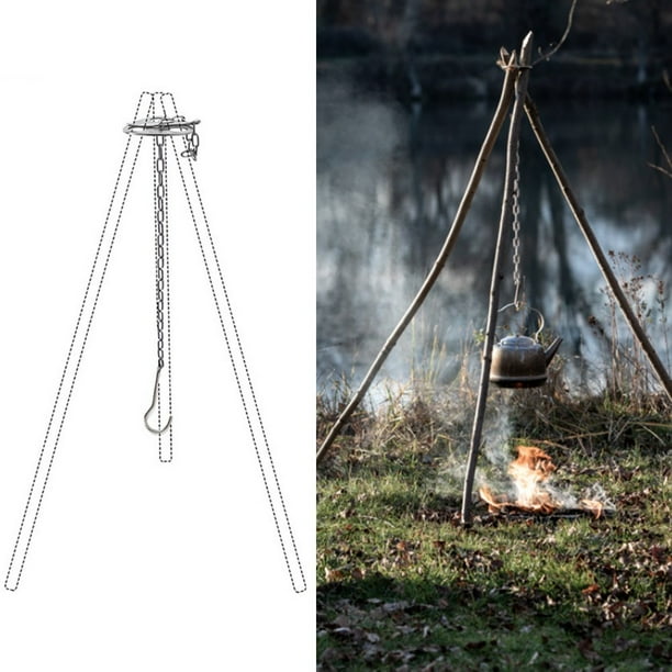 Details about 1PC Outdoor Camping Tripod Portable Cooking Campfire Pot Holder Picnic Cast US Details about 1PC Outdoor Camping Tripod Portable Cooking Campfire Pot Holder Picnic Cast US